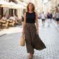 🎁New arrival 50% OFF💥Flowy Leopard Print High Waist Maxi Skirt