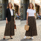 🎁New arrival 50% OFF💥Flowy Leopard Print High Waist Maxi Skirt