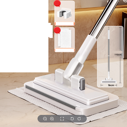 Telescopic Flat Dust Mop – Hands-Free Cloth Clamping, 358 Shark-Tooth Grip & Adjustable Stainless Steel Pole – Deep-Clean Ceilings, Walls & Floors 🏠