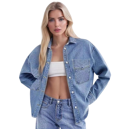 💐50% OFF ! Denim Shirt Jacket – Perfect for Layering in Cool Weather 🍂🧥【Limited Offer】