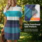 👗 LIMITED-TIME 50% OFF! ✨ Striped Midi Dress 🍀– Pockets, Loose Fit, Vacation, Casual ✨