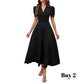 🥳2026 HOT SALE🥳💞50K+ SOLD!💥💕🌿 50% OFF! Elegant Puff Sleeve Dress – V-neck & high waist create hourglass shape. Breathable, wrinkle-resistant. Perfect for mature women. 👗✅