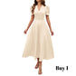 🥳2026 HOT SALE🥳💞50K+ SOLD!💥💕🌿 50% OFF! Elegant Puff Sleeve Dress – V-neck & high waist create hourglass shape. Breathable, wrinkle-resistant. Perfect for mature women. 👗✅