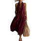 👗 LIMITED-TIME 50% OFF! 💃 Women's Casual Halter V-Neck Midi Dress – Flowy, Patch Pockets, Breathable 🍂