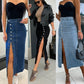 👗👖Stylish Button-Front Split Bodycon Skirt – 50% OFF! Sleek fit, front buttons, thigh-high split – day to night chic. 🔥💃
