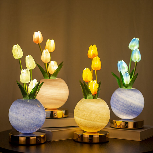 🌷💡 Elegant Tulip Bouquet Night Light – 50% OFF! Soft glow, realistic flowers, USB powered – perfect for bedroom & nursery. 🔥✨