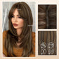 📢📢50% OFF !! ⏰Nice gift*Wig long hair Layered bangs wigs