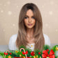 📢📢50% OFF !! ⏰Nice gift*Wig long hair Layered bangs wigs