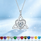 📢📢50% OFF !!⏰Celtic Knot Heart Pendant Necklace with Birthstone