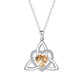📢📢50% OFF !!⏰Celtic Knot Heart Pendant Necklace with Birthstone