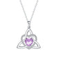 📢📢50% OFF !!⏰Celtic Knot Heart Pendant Necklace with Birthstone