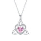 📢📢50% OFF !!⏰Celtic Knot Heart Pendant Necklace with Birthstone