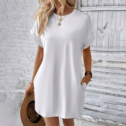 👗✨ Solid Color Crew Neck Loose Tunic Dress – 50% OFF! Effortless style, relaxed fit, versatile solid color – your everyday go-to. 🔥🌸