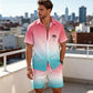 📢📢30% OFF !! ⏰Men's Hawaiian Shirt & Shorts 2-Piece Set👕
