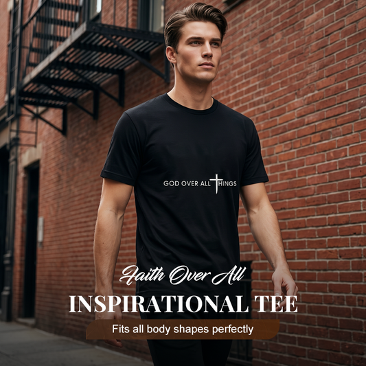 👕 50% OFF NOW! ✝️ Faith Over All Inspirational Tee – Soft cotton, uplifting message & perfect for daily wear or meaningful gifting 🙏