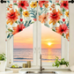 🌿 Botanical Print Rod Pocket Window Curtains 🌸 Privacy Meets Soft, Filtered Light ☀️