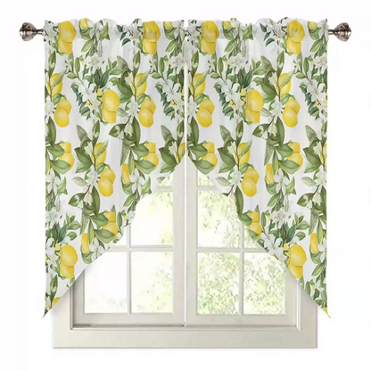 🌿 Botanical Print Rod Pocket Window Curtains 🌸 Privacy Meets Soft, Filtered Light ☀️