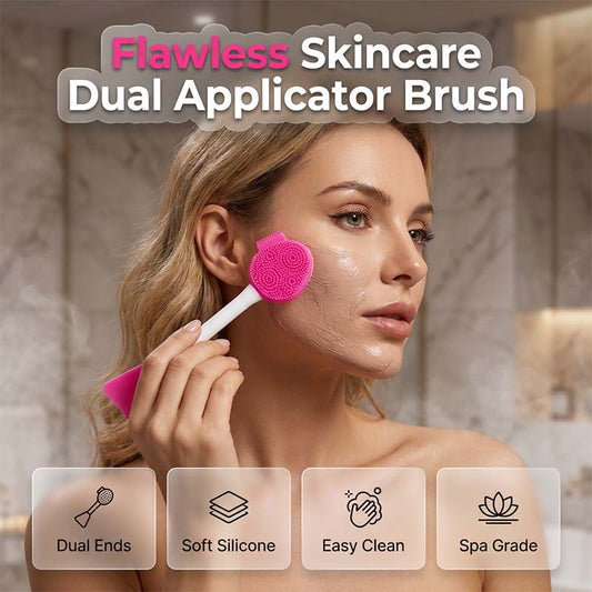 📢📢31% OFF !! ⏰Dual-Ended Silicone Face Mask Applicator Brush