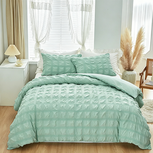 🛏️ 50% OFF NOW! 🏆 3-Piece Pintuck Textured Duvet Cover Set – Wrinkle-resistant, soft microfiber & elegant hotel-style finish – breathable for year-round comfort 🌿