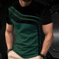 Men's Color-Block Crew Neck T-Shirt