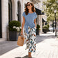 🥳SUMMER HOT SALE🥳💞50K+ SOLD!💥50% OFF! 🔥 Women's Side-Tie Top & Patterned Pants Set – Flowy, adjustable fit & perfect for summer vacations or resort wear 👖