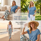 🥳SUMMER HOT SALE🥳💞50K+ SOLD!💥50% OFF! 🔥 Women's Side-Tie Top & Patterned Pants Set – Flowy, adjustable fit & perfect for summer vacations or resort wear 👖