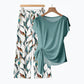 🥳SUMMER HOT SALE🥳💞50K+ SOLD!💥50% OFF! 🔥 Women's Side-Tie Top & Patterned Pants Set – Flowy, adjustable fit & perfect for summer vacations or resort wear 👖