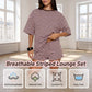 🏝️ LIMITED-TIME 50% OFF! ✨ Women's Oversized Striped T-Shirt & Shorts Set – Lounge, Casual, Cool 😎