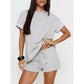 🏝️ LIMITED-TIME 50% OFF! ✨ Women's Oversized Striped T-Shirt & Shorts Set – Lounge, Casual, Cool 😎