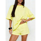 🏝️ LIMITED-TIME 50% OFF! ✨ Women's Oversized Striped T-Shirt & Shorts Set – Lounge, Casual, Cool 😎