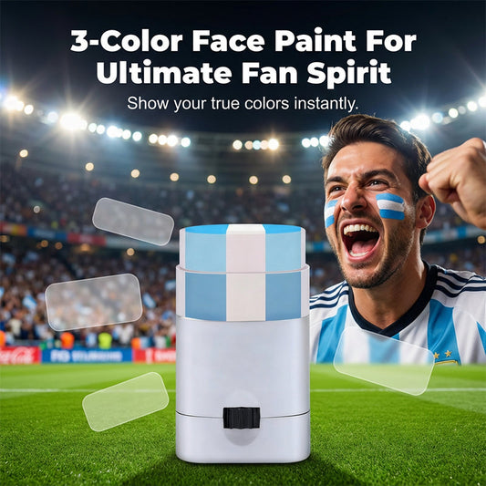 🔥 Trending Now: 30K+ Sold!🎨⚽ 3-Stripe Face Paint Stick – Mess-Free & Skin-Safe, Easy On & Off, Perfect for Match Days & Fan Parties 🏉