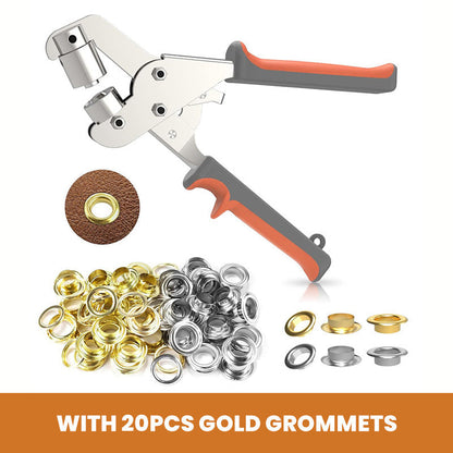 🛠️✨ Heavy Duty Eyelets and Punch 10mm/3/8“, 500 Grommet Eyelet Pliers Set Press, Handheld Grommets Eyelet Punch Kit for Belts Leather Fabric Tarpaulin Rubber 🔩