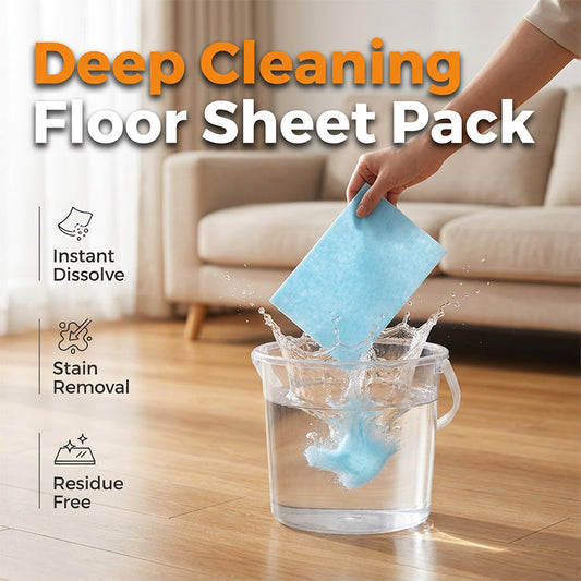 🧼 30-Pack Floor Cleaning Sheets – Dissolves Instantly, Deep Cleans All Floors. Buy 2 Save 15%!