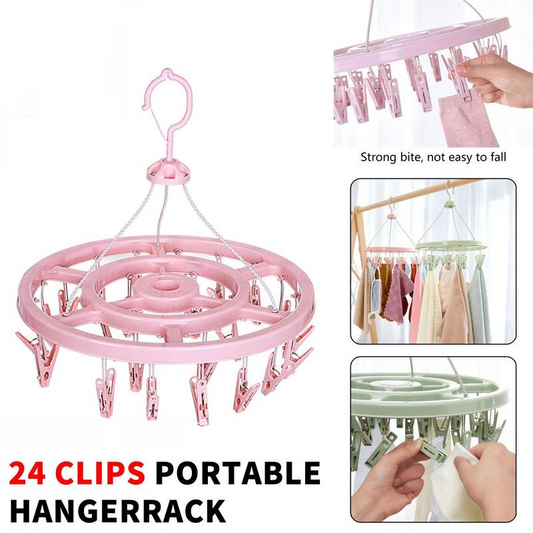 🔥While Supplies Last 50% OFF!🎉 24-Clip Windproof Laundry Hanger – Dry Smarter 🧺