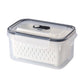 🥗 50% OFF NOW!🧊 2 in 1 Draining Fresh-Keep Food Container – Airtight & Microwave Safe – Fridge Essential 🔒