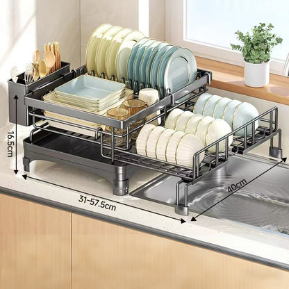 Kitchen Countertop Organizer and Dish Drying Rack