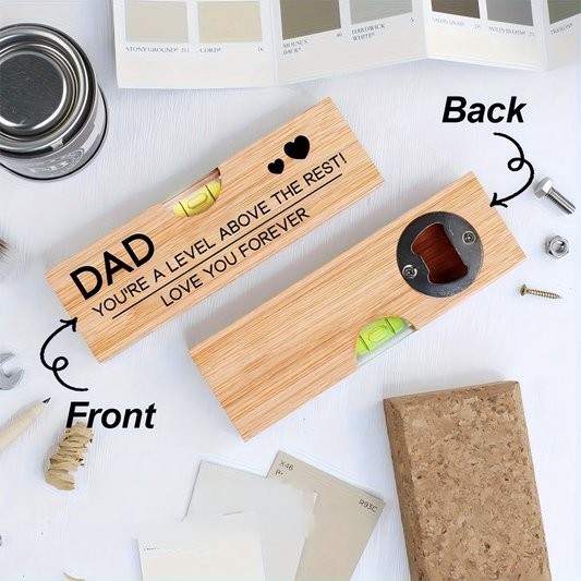 2-in-1 Spirit Level & Bottle Opener for Dad 📏 Measure Twice, Drink Once – The Ultimate Dad Tool 🛠️