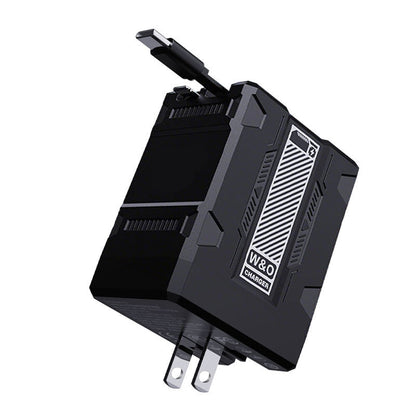 2-Port Retractable Fast Charger 🔌 Charge Two Devices at Once, Cable Retracts in a Second ⚡