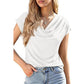 👚 LIMITED-TIME 50% OFF! ✨ Women's Cowl Neck Top – Cap Sleeve, Draped, Soft Fabric 🌸