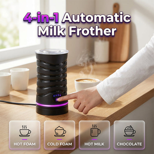 ☕💨 Milk Frother Electric Steamer – 50% OFF! 600ml automatic frother & heater, silent, auto shut-off – perfect foam every time.
