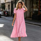⏰Summer Hot Sale 70% OFF💃Women's Elegant Cutout V-Neck Maxi Dress – Flattering V-Neck, Graceful Cutout Detail & Flowy Hem ✨