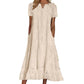 ⏰Summer Hot Sale 70% OFF💃Women's Elegant Cutout V-Neck Maxi Dress – Flattering V-Neck, Graceful Cutout Detail & Flowy Hem ✨