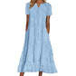 ⏰Summer Hot Sale 70% OFF💃Women's Elegant Cutout V-Neck Maxi Dress – Flattering V-Neck, Graceful Cutout Detail & Flowy Hem ✨