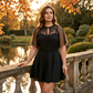 Women's Plus-Size A-Line Cape Dress 🌸 Graceful Cape Design, Flowing A-Line Silhouette for a Confident Look ✨