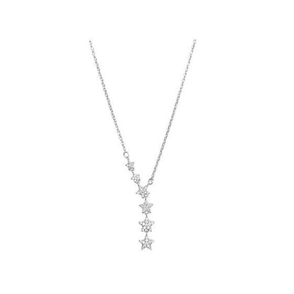 Women's Cascading Star Lariat Necklace 🌟 Cascading Star Design, Drapes Beautifully, No Clasp Needed 💫