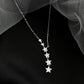 Women's Cascading Star Lariat Necklace 🌟 Cascading Star Design, Drapes Beautifully, No Clasp Needed 💫