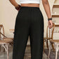 👖 50% OFF! ✨ Women's Cuffed Ankle Pants – Elastic Waist, Relaxed Fit, Patch Pockets 🌿