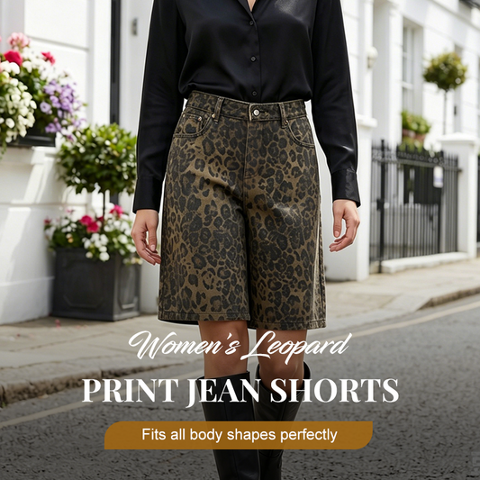 🎁2026 New Arrivals 50% OFF💥Women's Leopard Print Jean Shorts
