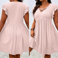 👗🌸 Women's Criss-Cross V-Neck Flutter Sleeve Flowy Dress – 50% OFF! Elegant criss-cross front, feminine flutter sleeves, airy silhouette – perfect for any occasion. 🔥✨