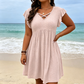 👗🌸 Women's Criss-Cross V-Neck Flutter Sleeve Flowy Dress – 50% OFF! Elegant criss-cross front, feminine flutter sleeves, airy silhouette – perfect for any occasion. 🔥✨